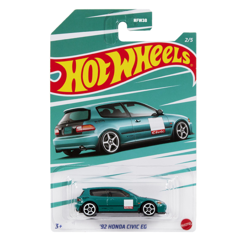 Mattel Hot Wheels – Αυτοκινητάκι, Αυτοκινητοβιομηχανίες, ’92 Honda Civic 92 EG (2/5) HDH20 (HFW38)