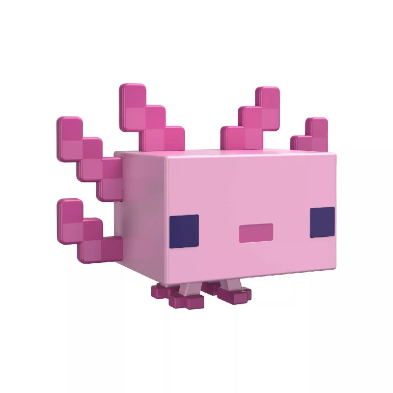Mattel Minecraft - Mob Head Μίνι Φιγούρα, Pink Axolotls HDV91 (HDV64/HHP58)