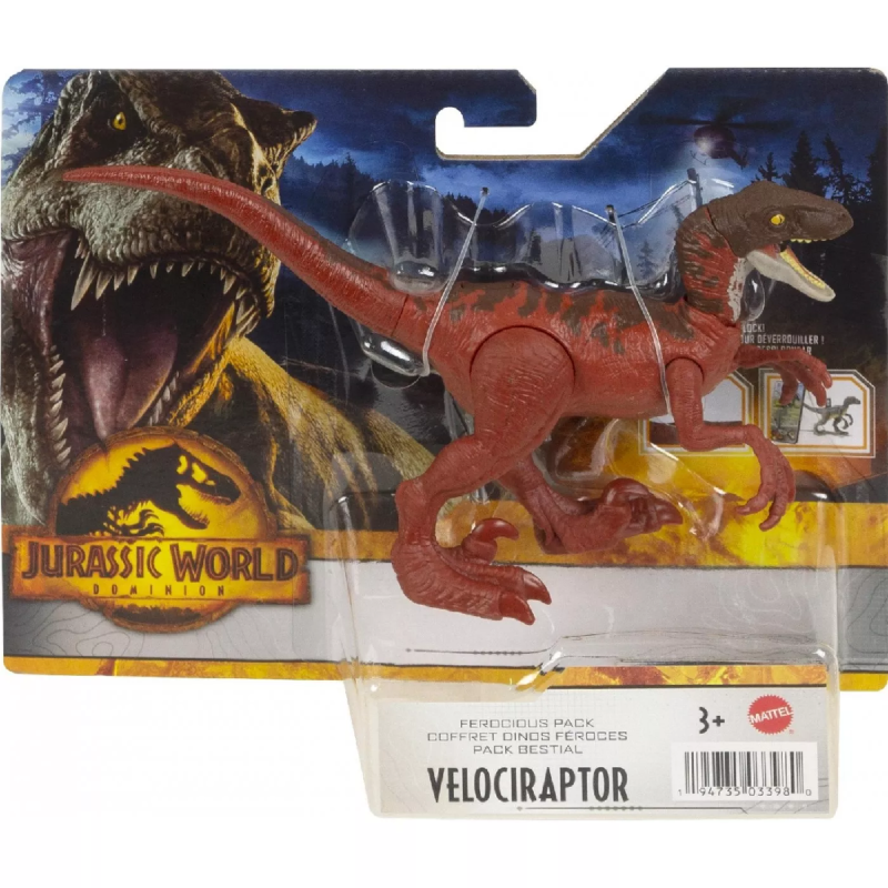 Mattel Jurassic World - Dominion, Ferocious Pack, Velociraptor HDX31 (HDX18)