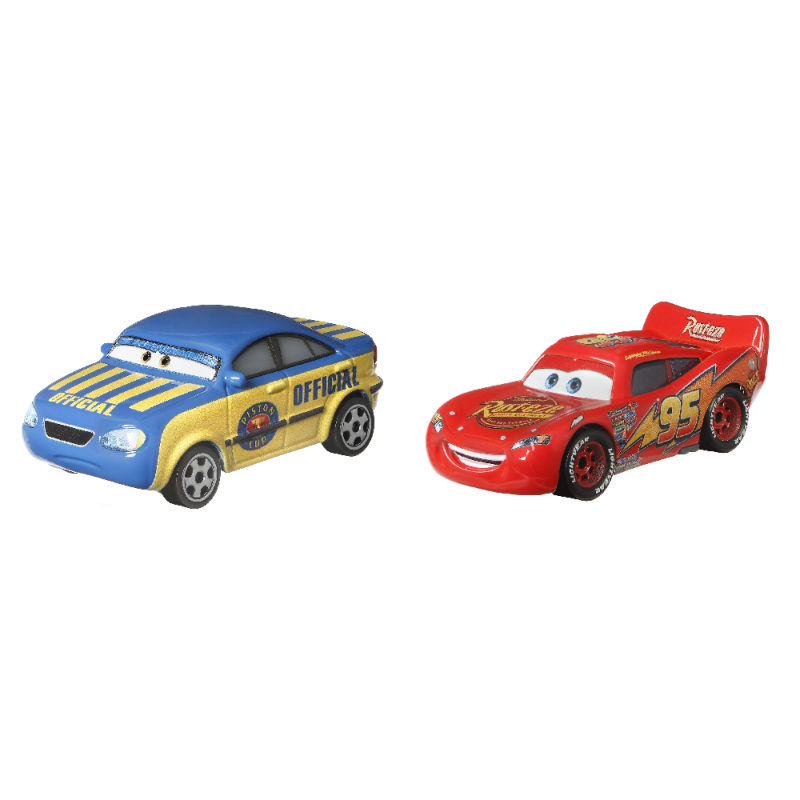Mattel Cars - Σετ Με 2 Αυτοκινητάκια,  Race Offical Tom & Lightning Mcqueen HFB77 (DXV99)