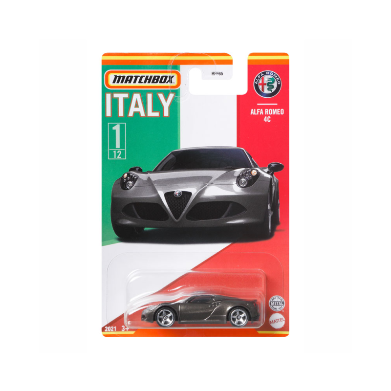 Mattel Matchbox - Αυτοκινητάκι, Ιταλικό Μοντέλο, Alfa Romeo 4C HFF66 (HFF65)