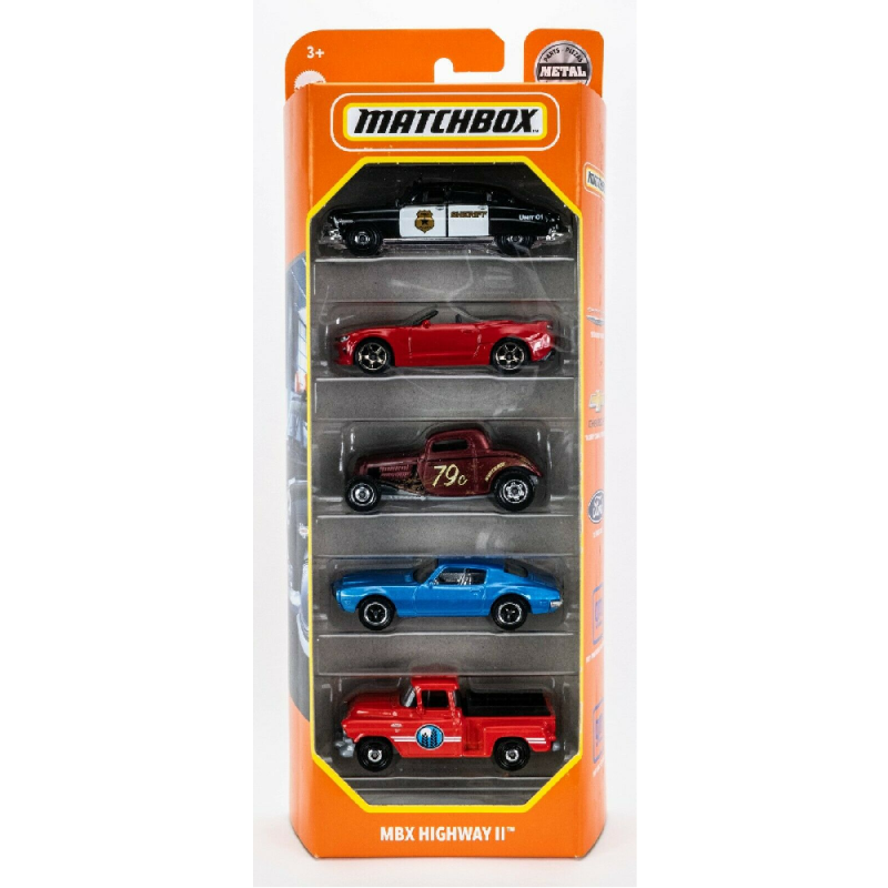 Mattel Matchbox - Αυτοκινητάκια Σετ Των 5, MBX Highway II HFH04 (C1817)