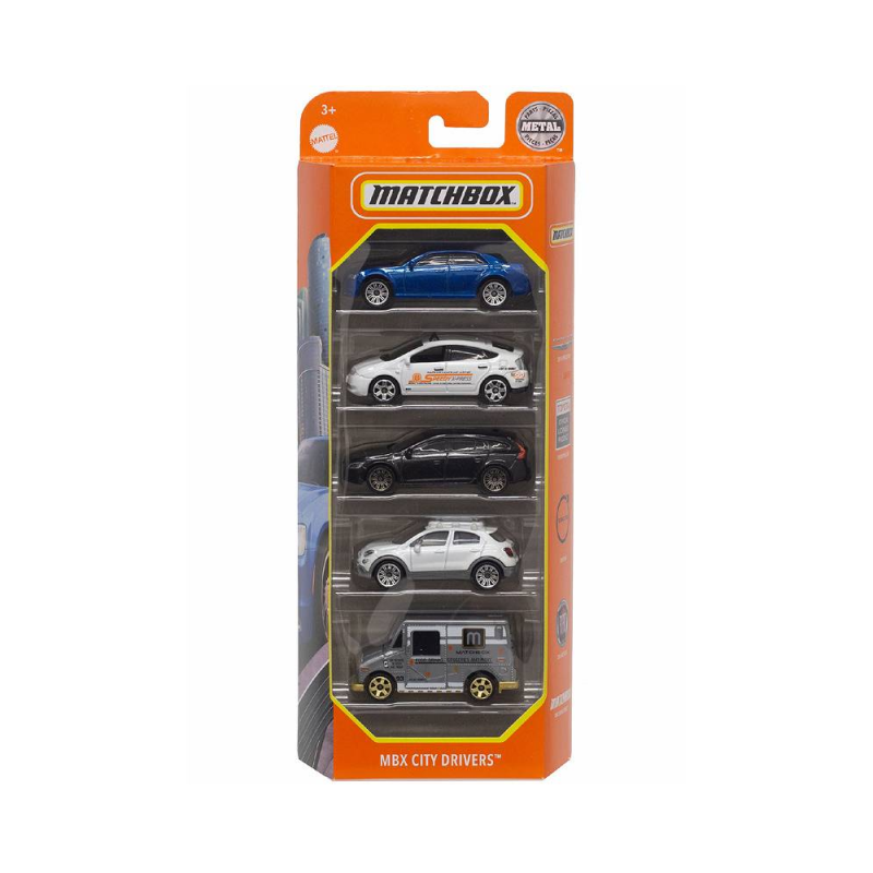 Mattel Matchbox - Αυτοκινητάκια Σετ Των 5, MBX City Drivers HFH12 (C1817)