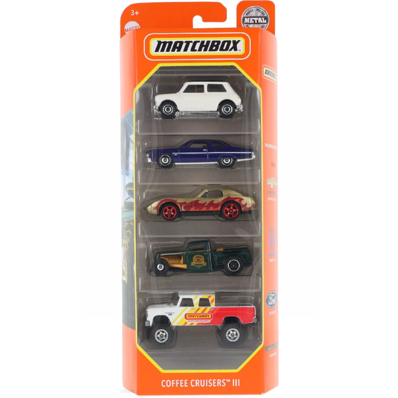 Mattel Matchbox - Αυτοκινητάκια Σετ Των 5, Coffee Cruisers III HFH15 (C1817)