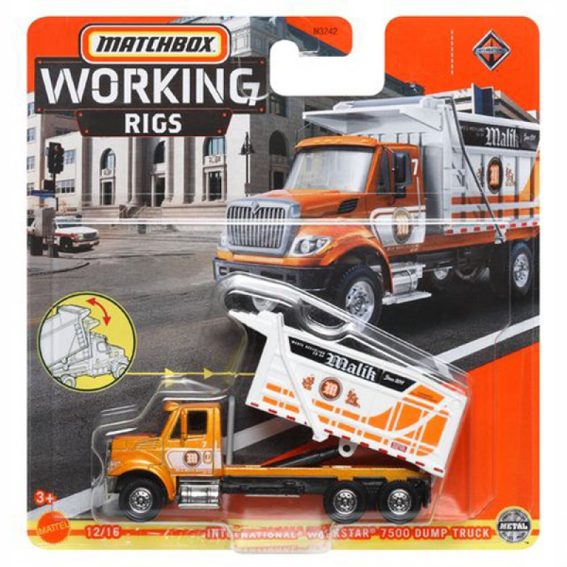 Mattel Matchbox - Working Rigs, International Workstar 7500 Dump Truck (12/16) HFH33 (N3242)