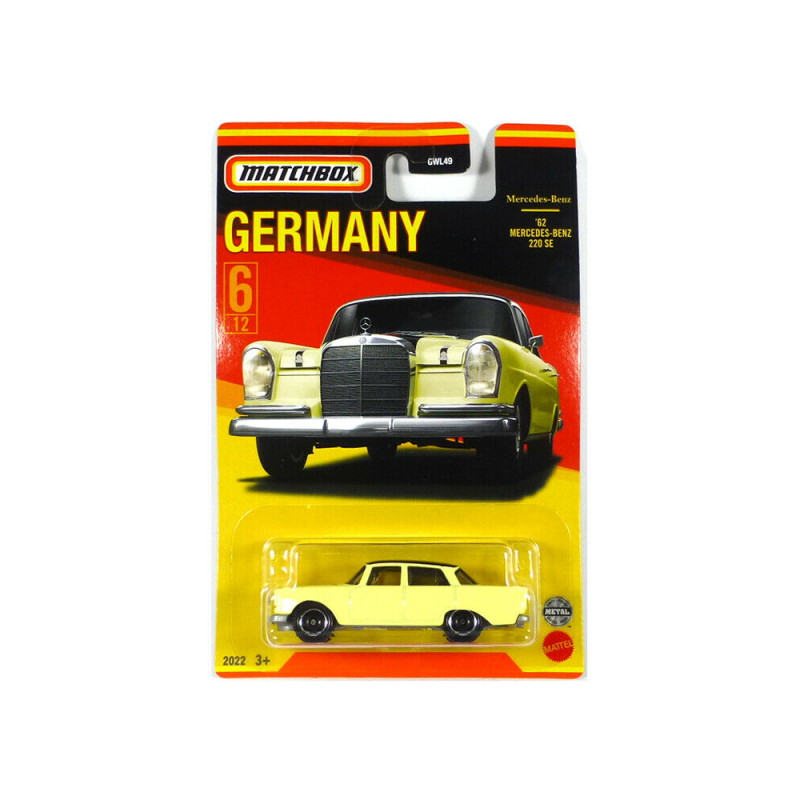 Mattel Matchbox - Αυτοκινητάκι Γερμανικό Μοντέλο, ΄62 Mercedes-Benz 220 SE HFH49 (GWL49)