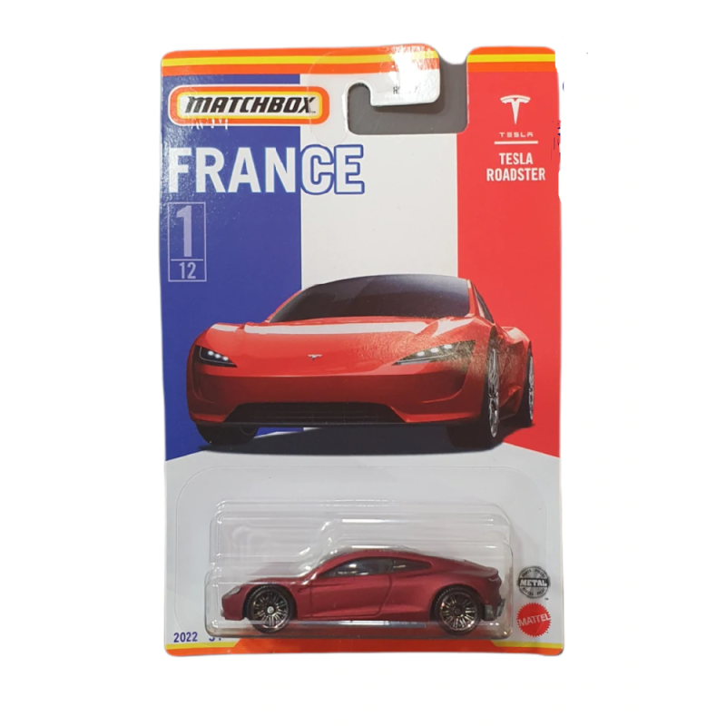 Mattel Matchbox - Αυτοκινητάκι, Γαλλικό Μοντέλο, Tesla Roadster HFH68 (HBL02)