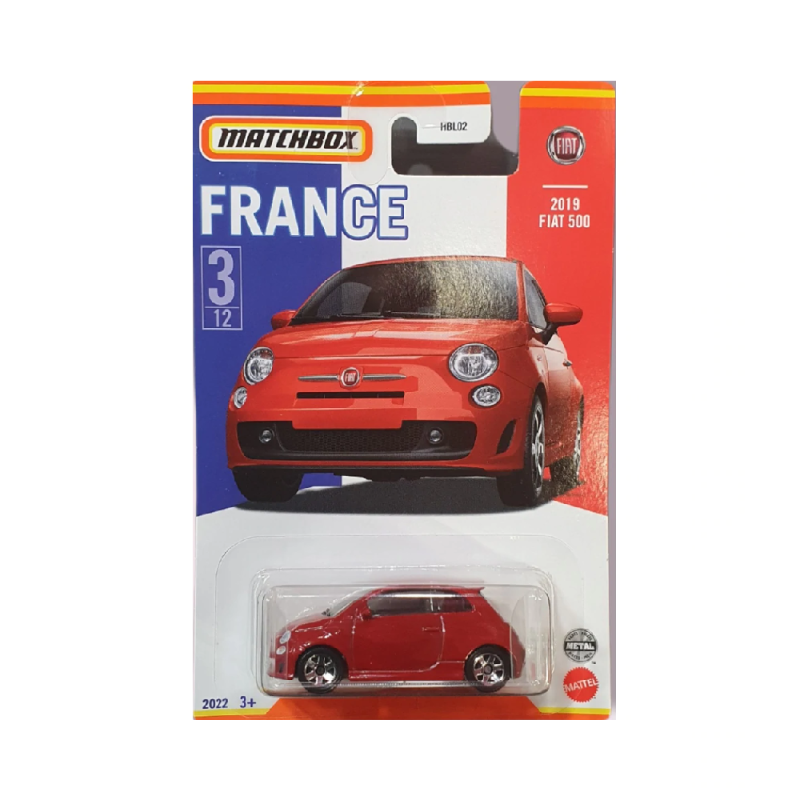 Mattel Matchbox - Αυτοκινητάκι, Γαλλικό Μοντέλο, 2019 Fiat 500 HFH70 (HBL02)