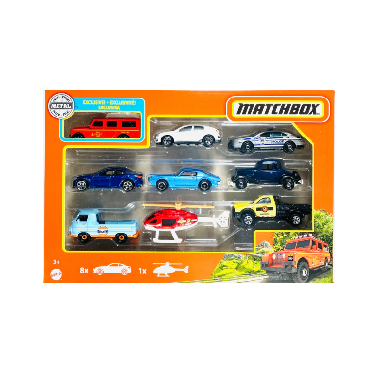 Mattel Matchbox - Αυτοκινητάκια Σετ Των 9 HFL53 (X7111)