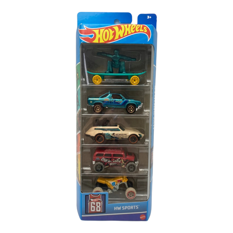 Mattel Hot Wheels – Αυτοκινητάκια 1:64 Σετ Των 5, HW Sports HFV78 (01806)