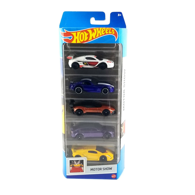 Mattel Hot Wheels – Αυτοκινητάκια 1:64 Σετ Των 5, Motor Show HFV80 (01806)