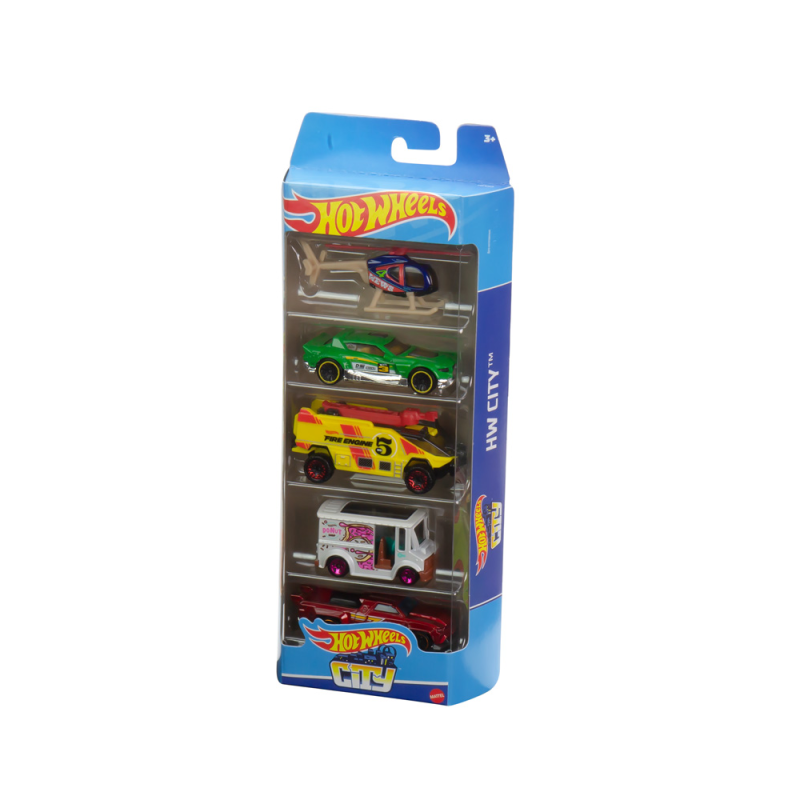 Mattel Hot Wheels – Αυτοκινητάκια 1:64 Σετ Των 5, Hot Wheels City HFV83 (01806)
