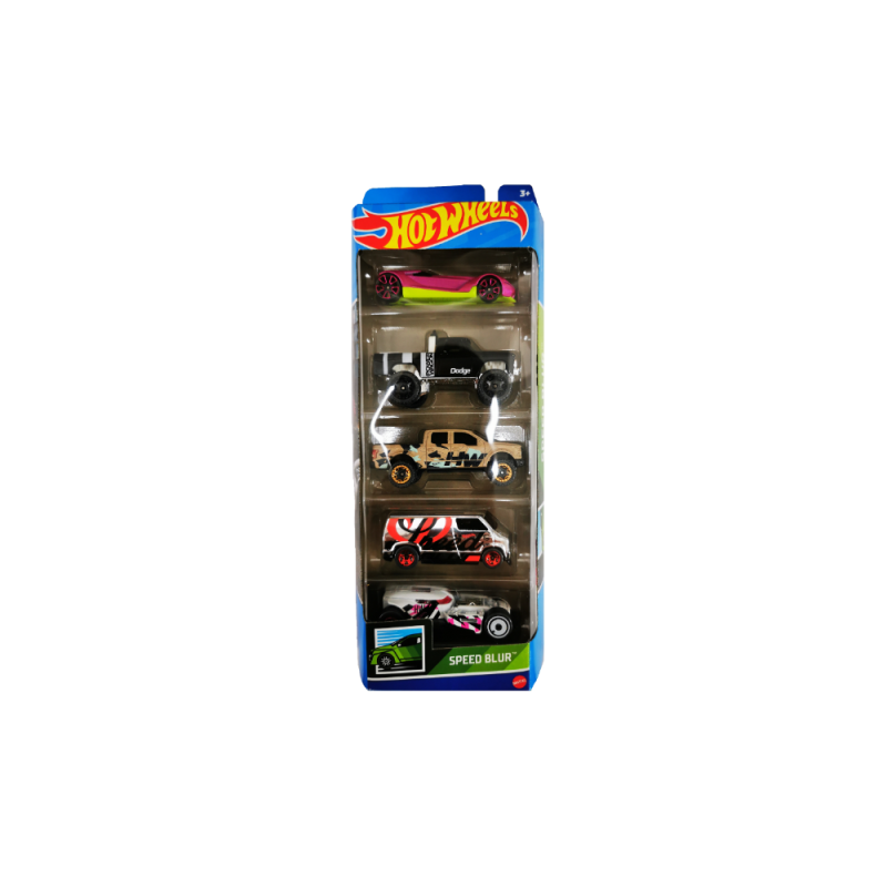Mattel Hot Wheels – Αυτοκινητάκια 1:64 Σετ Των 5, Speed Blur HFV84 (01806)
