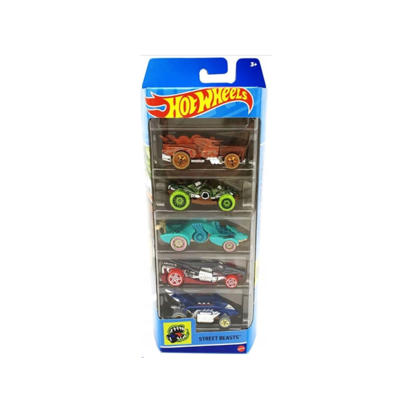 Mattel Hot Wheels – Αυτοκινητάκια 1:64 Σετ Των 5, Street Beasts HFV91 (01806)