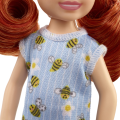 Mattel Barbie - Barbie Chelsea Doll Red Hair Wearing Bumblebee and Flower-Print Dress And Blue Sandals HGT04 (DWJ33)