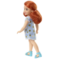 Mattel Barbie - Barbie Chelsea Doll Red Hair Wearing Bumblebee and Flower-Print Dress And Blue Sandals HGT04 (DWJ33)