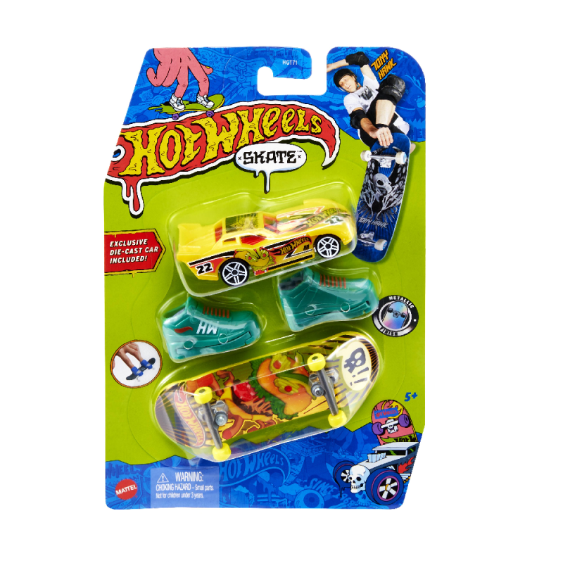 Mattel Hot Wheels - Tony Hawk Skate, Ferocious Foods & Maximum Leeway HGT78 (HGT71)