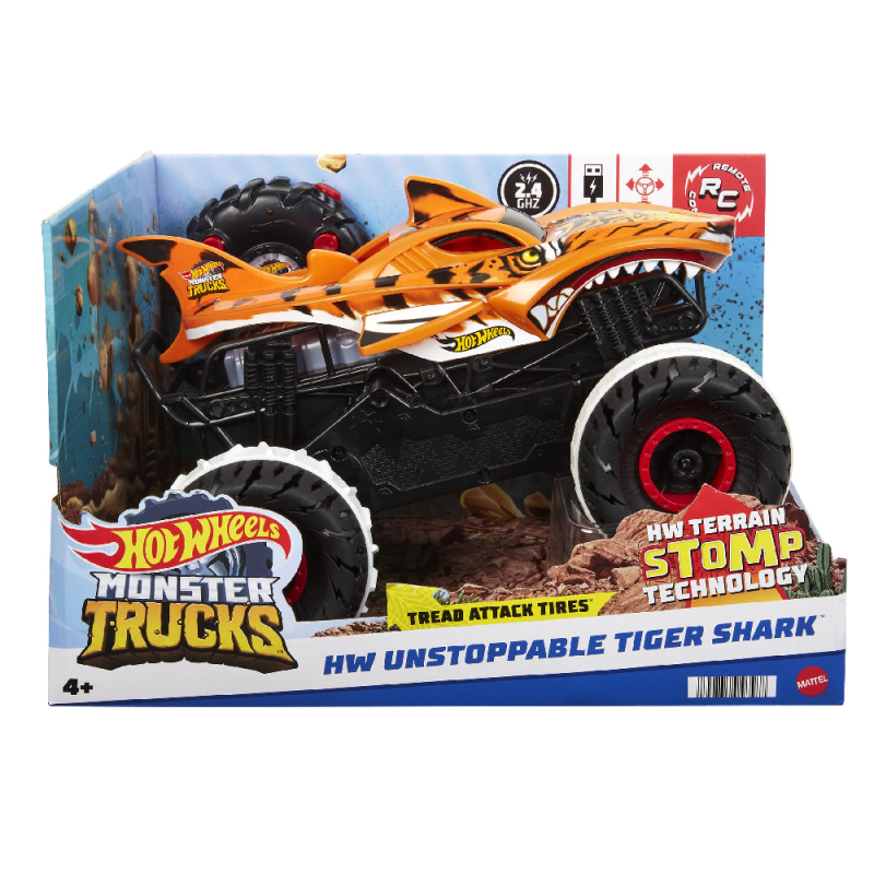 Mattel Hot Wheels - Monster Trucks, R/C Tiger Shark 1:15 HGV87