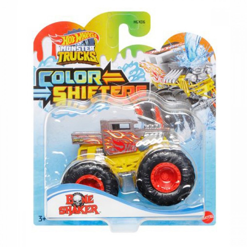 Mattel Hot Wheels - Monster Trucks, Color Shifters, Bone Shaker HGX07 (HGX06)