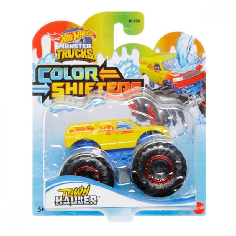 Mattel Hot Wheels - Monster Trucks, Color Shifters, Town Hauler HGX10 (HGX06)