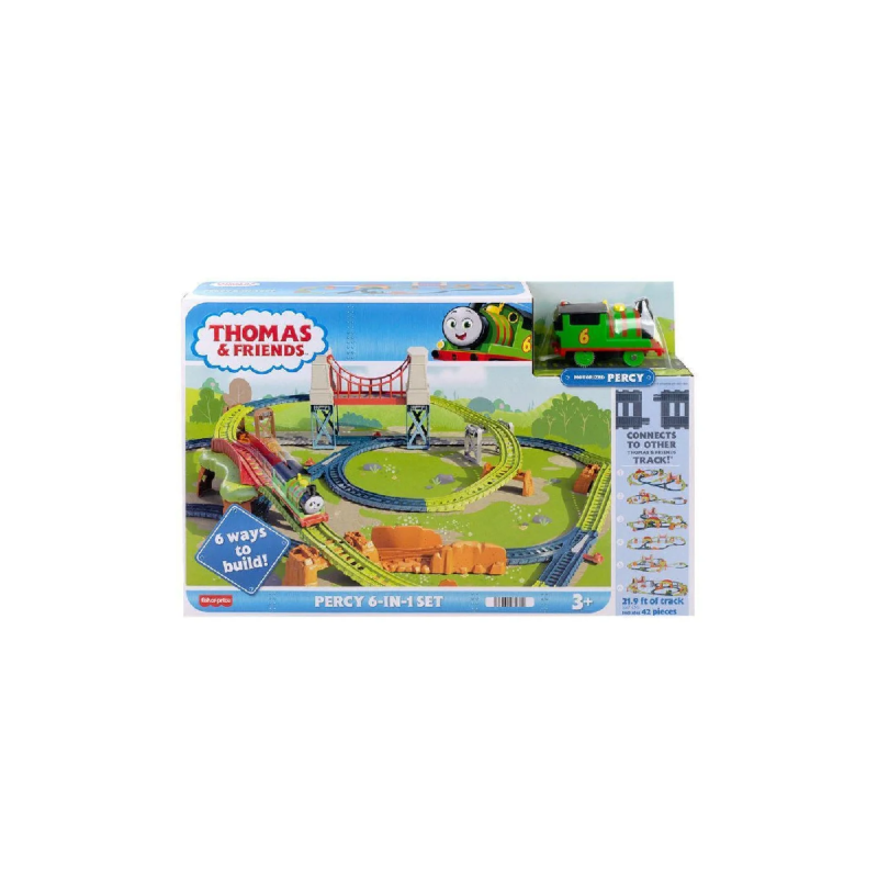 Fisher-Price Thomas And Friends Percy 6-In-1 Τομας Το Τρενακι - Builder Σετ 6 Σε 1