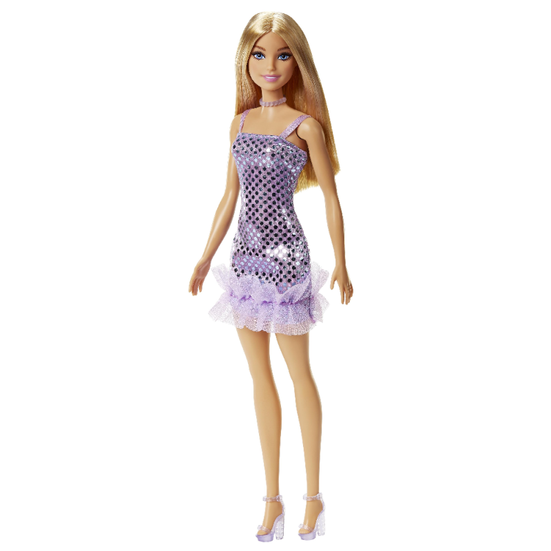 Mattel Barbie - Μini Φορέματα, Ξανθιά Μωβ Φόρεμα HJR93 (T7580)