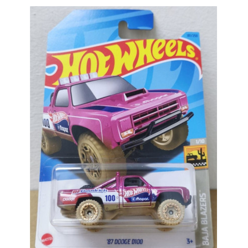 Mattel Hot Wheels - Αυτοκινητάκι '87 Dodge D100 1/10 , Baja Blazers HKG73 (5785)