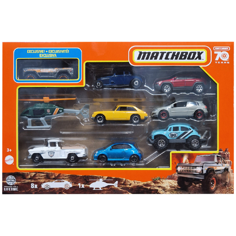 Mattel Matchbox - Αυτοκινητάκια Σετ Των 9 HKY05 (X7111)