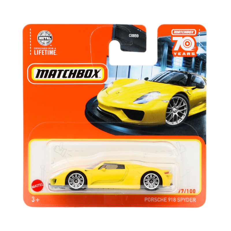 Mattel Matchbox - Αυτοκινητάκι,   Porsche 918 Spyder (77/100) HLC88 (C0859)