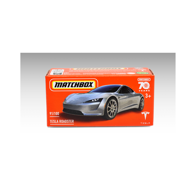 Mattel Matchbox - Αυτοκινητάκι Σε Κουτί, Tesla Roadster (91/100) HLF20 (DNK70)
