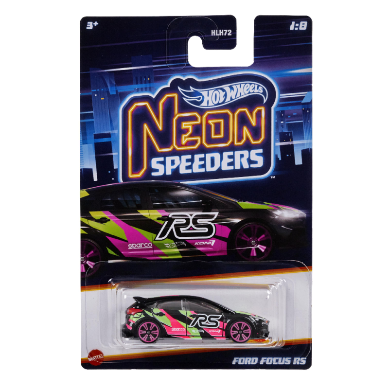 Mattel Hot Wheels - Αυτοκινητάκι Neon Speeders, Ford Focus RS (1/8) HLH73 (HLH72)