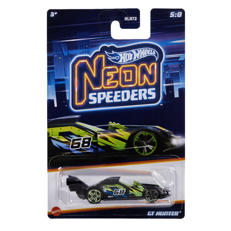 Mattel Hot Wheels - Αυτοκινητάκι Neon Speeders, GT Hunter (5/8) HLH77 (HLH72)