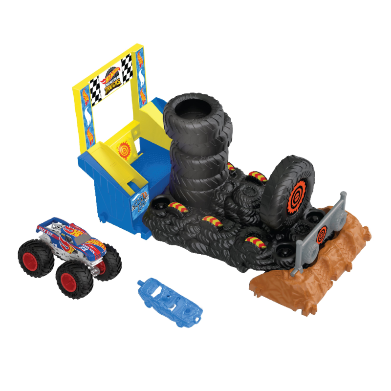 Mattel Hot Wheels - Monster Trucks Arena Smashers, Race Ace, Smash Race Challenge HNB89 (HNB87)