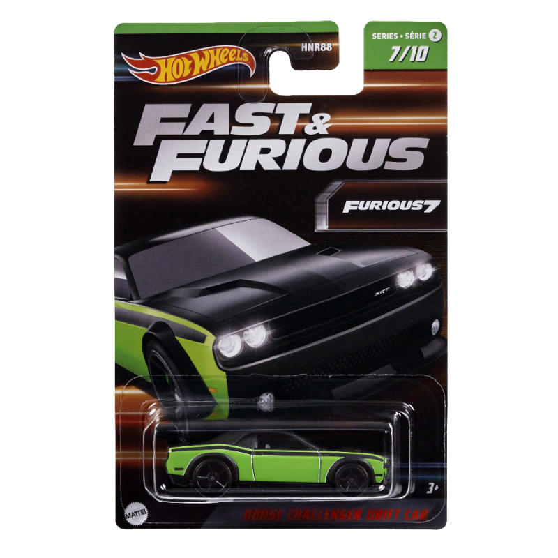 Mattel Hot Wheels - Fast And Furious, Dodge Challenger Drift Car (7/10) HNT07 (HNR88)
