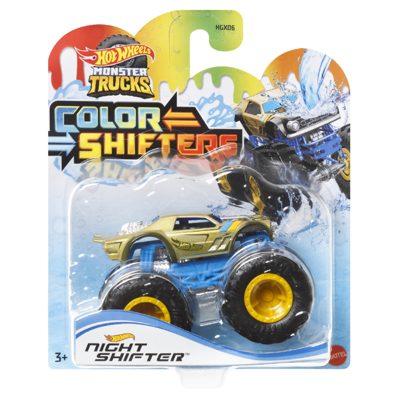 Mattel Hot Wheels - Monster Trucks, Color Shifters, Night Shifter HNW06 (HGX06)