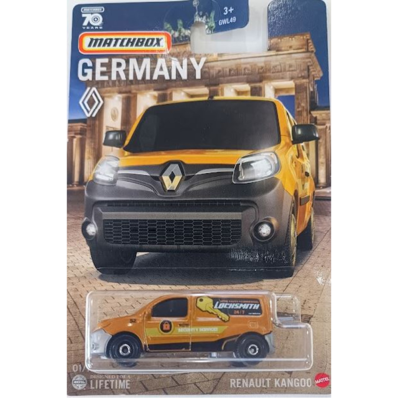 Mattel Matchbox - Αυτοκινητάκι Γερμανικό Μοντέλο, Renault Kangoo (1/12) HPC56 (GWL49)