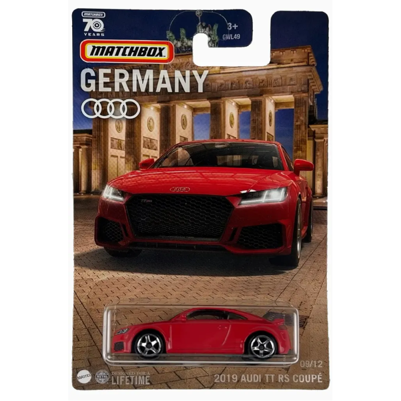 Mattel Matchbox - Αυτοκινητάκι Γερμανικό Μοντέλο, 2019 Audi TT RS Coupe (9/12) HPC64 (GWL49)
