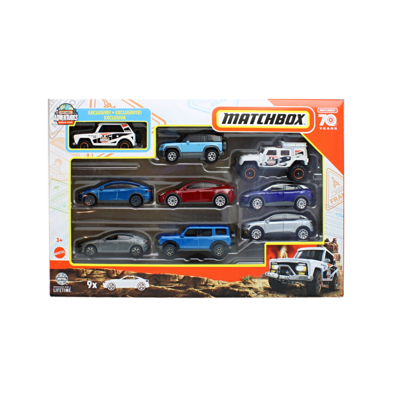 Mattel Matchbox - Αυτοκινητάκια Σετ Των 9 HPF70 (X7111)