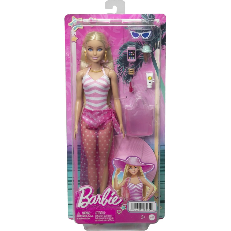 Mattel Barbie -  Beach Glam με Αξεσουάρ HPL73 (HPL72)