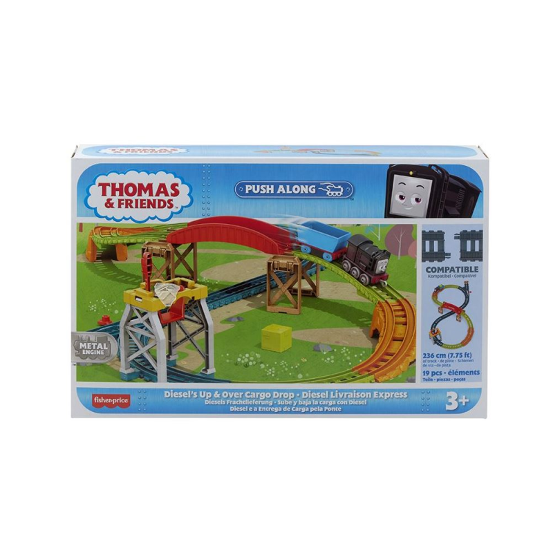 Fisher Price Thomas & Friends - Αγαπημένες Διαδρομές Του Τόμας Και Των Φίλων Του, Diesels Up & Over Cargo Drop HPM62 (HGY82)