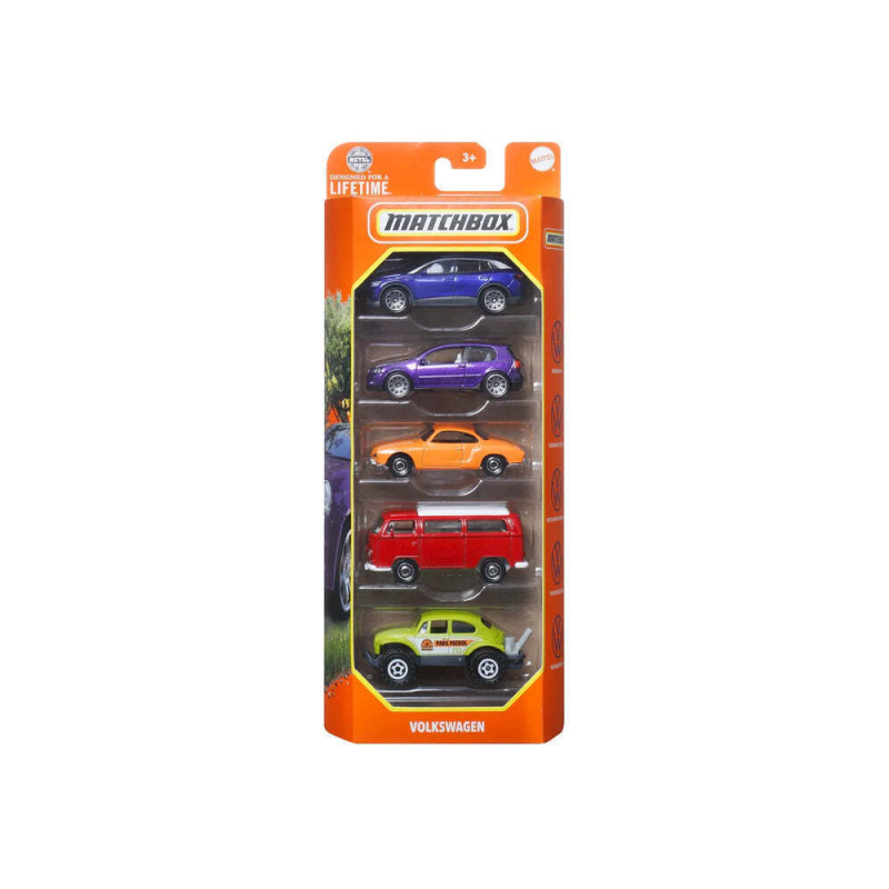 Mattel Matchbox - Αυτοκινητάκια Σετ Των 5, Wolkswagen HVT70 (C1817)