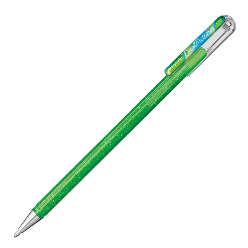 Pentel - Στυλό Hybrid Dual Metallic Gel 1.0 Light Green & Metallic Blue & Red K110-DMKX