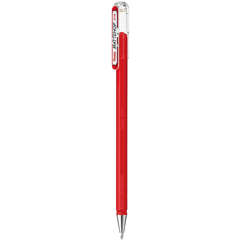 Pentel - Στυλό Mattehop Gel 1.0mm, Red K110-VBX