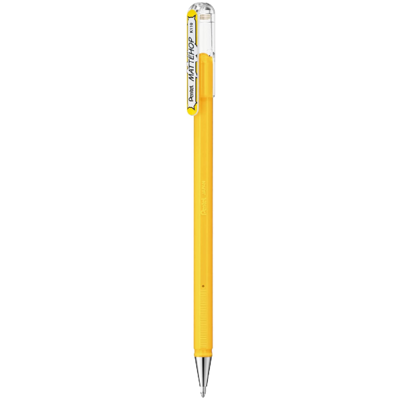 Pentel - Στυλό Mattehop Gel 1.0mm, Yellow K110-VGX