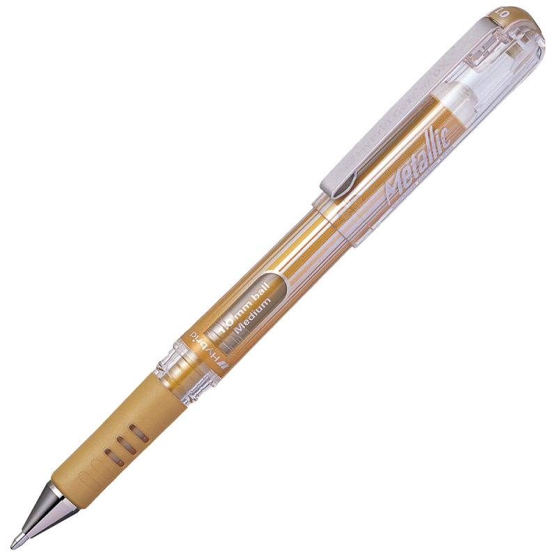 Pentel - Στυλό Hybrid Gel Grip Metallic 1.0mm, Gold K230-XO