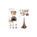 Cubic Fun - 3D Led Puzzle Architecture Model-Led Lighting, Eiffel Tower 84 Pcs L091h