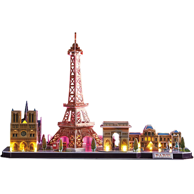 Cubic Fun - 3D Led Puzzle, Cityline Archicture Model, Paris 115 Pcs L525h