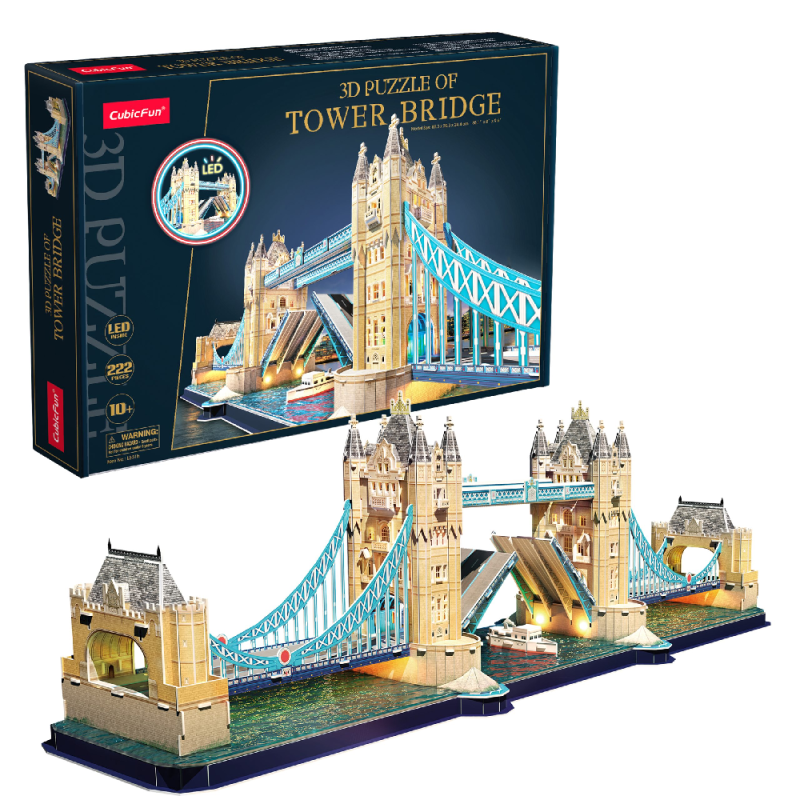 Cubic Fun - 3D Led Puzzle, Tower Bridge 222 Pcs L531h