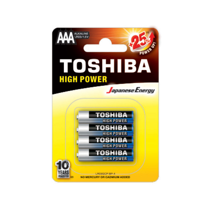 Toshiba - Αλκαλικές Μπαταρίες AAA Σετ 4 Τεμ LR03GCP BP-4
