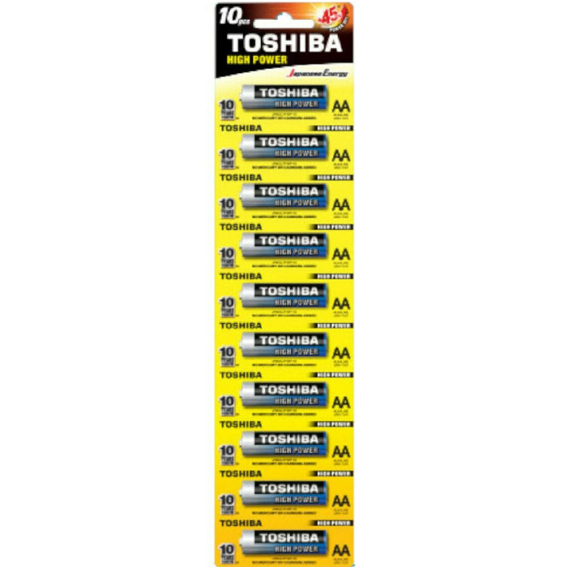 Toshiba - Αλκαλικές Μπαταρίες AA Σετ 10 Τεμ LR6GCP BP1X10